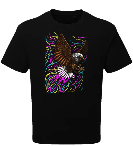Tribal eagle splashing