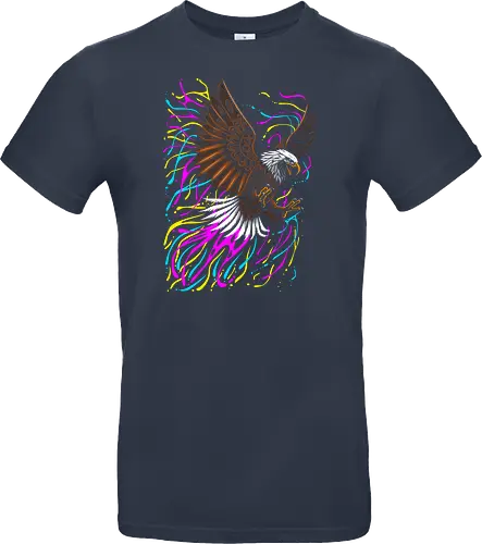 Tribal eagle splashing