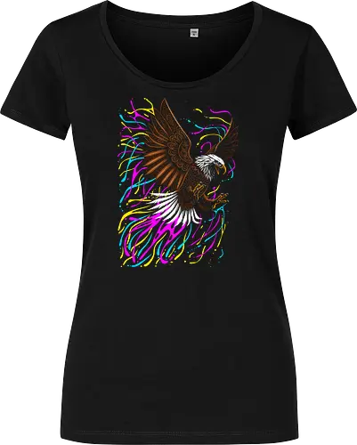 Tribal eagle splashing