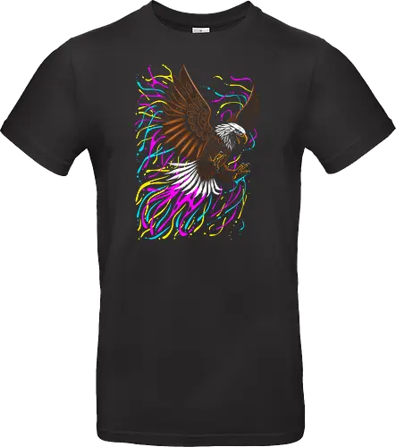 Tribal eagle splashing