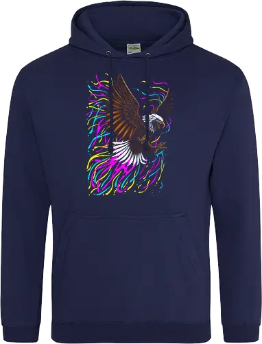 Tribal eagle splashing