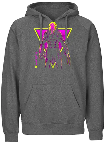 Retro predator - neon, predator, prey, horror - Fairtrade Hoodie