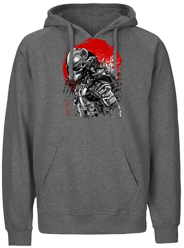 Watercolor Sun ukiyo-e predator - alien, predator, movie, retro - Fairtrade Hoodie