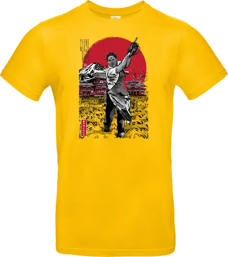 Leatherface in Japan sumi-e
