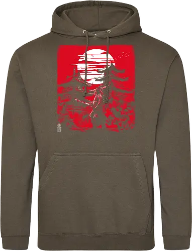 Samurai warrior in feudal Japan - japan, samurai, temple, shrine - Standard Hoodie