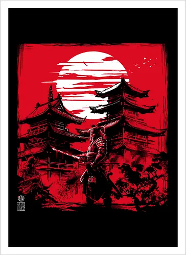 Samurai warrior in feudal Japan