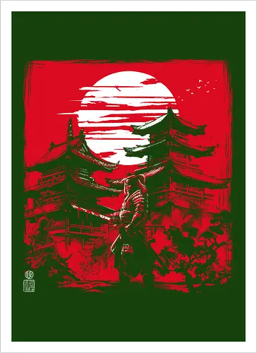 Samurai warrior in feudal Japan
