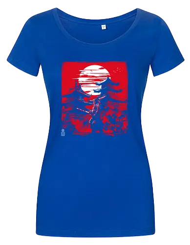 Samurai warrior in feudal Japan - japan, samurai, temple, shrine - Women T-Shirt