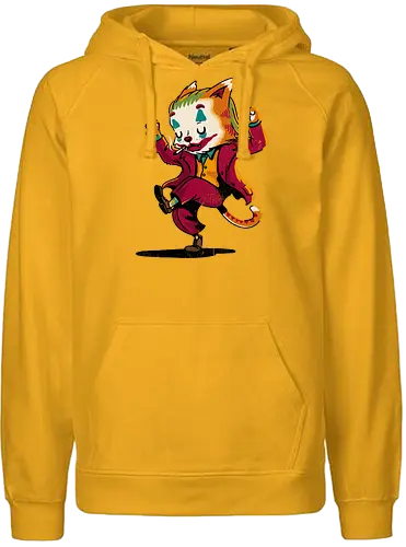 Joker Cat - katze, clown, Serious, dancing, comic, antagonist - Fairtrade Hoodie