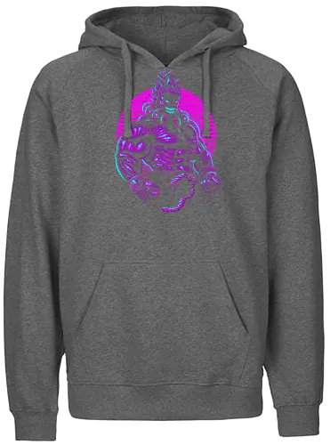 Retro Evil fighter - street, fight, gaming, neon, retro - Fairtrade Hoodie