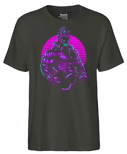 Retro Evil fighter - street, fight, gaming, neon, retro - Fairtrade T-Shirt