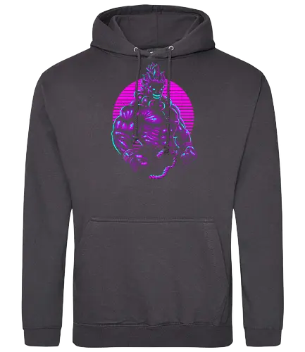 Retro Evil fighter - street, fight, gaming, neon, retro - Standard Hoodie
