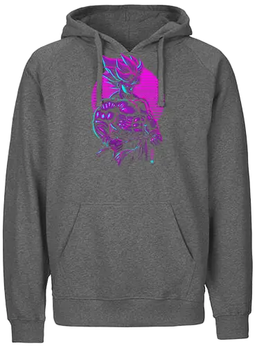 Retro Next level - neon, anime, manga, dragon - Fairtrade Hoodie