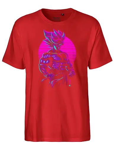 Retro Next level - neon, anime, manga, dragon - Fairtrade T-Shirt