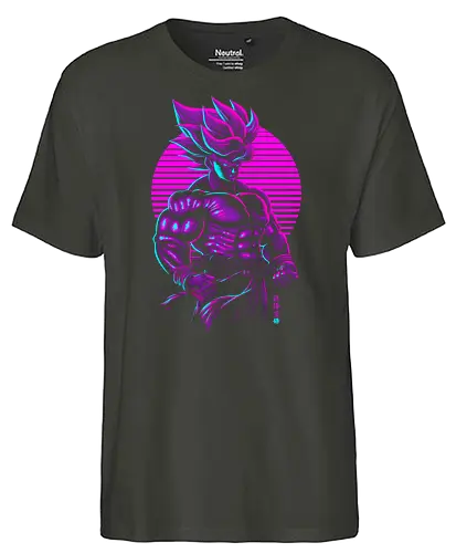 Retro Next level - neon, anime, manga, dragon - Fairtrade T-Shirt