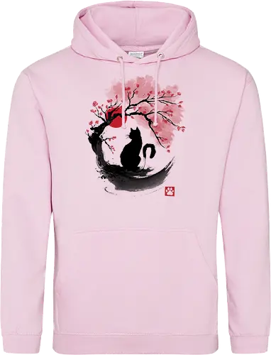 Sakura cat sumi e