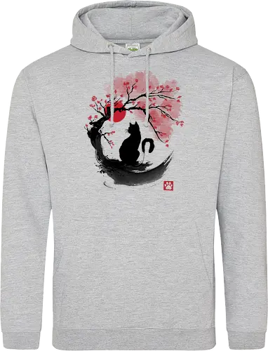 Sakura cat sumi e