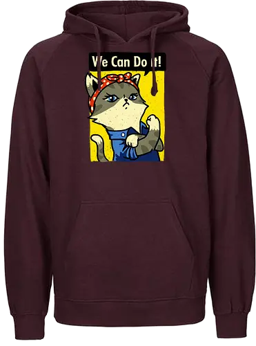 We Cat do it - we can do it, cat, katze, work, poster - Fairtrade Hoodie