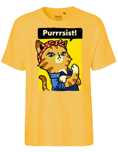 Purrsist! - persist, cat, katze, we can do it, poster - Fairtrade T-Shirt