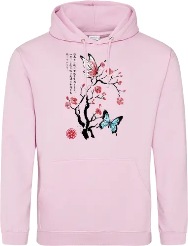 Two butterflies sumi e