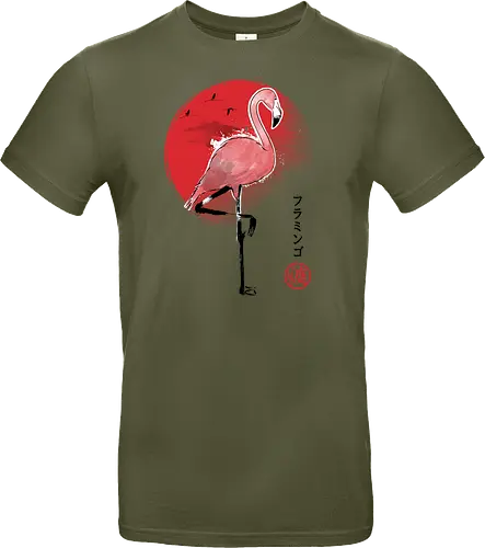 Flamingo sumi e