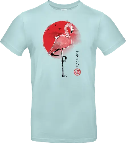 Flamingo sumi e