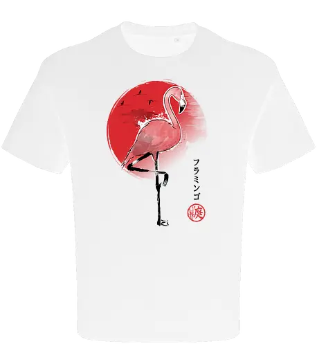 Flamingo sumi e