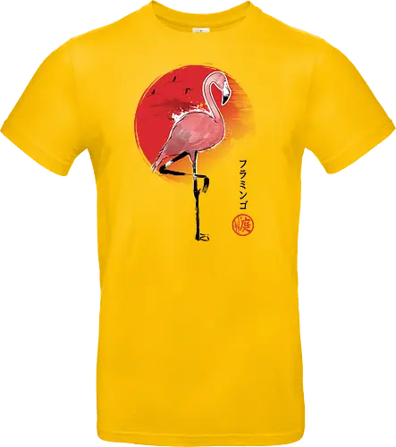 Flamingo sumi e