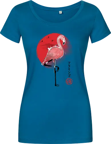 Flamingo sumi e