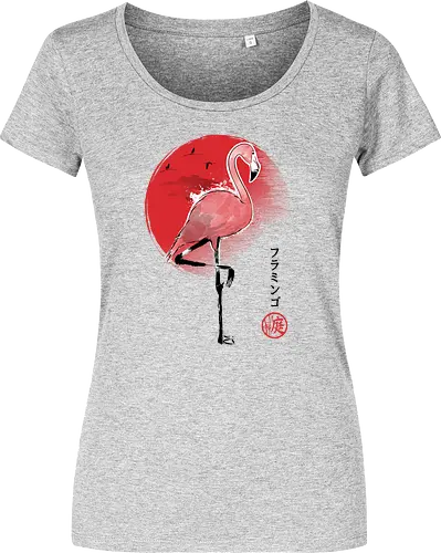 Flamingo sumi e
