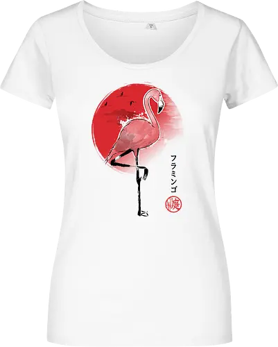 Flamingo sumi e