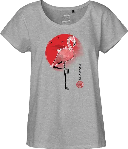 Flamingo sumi e