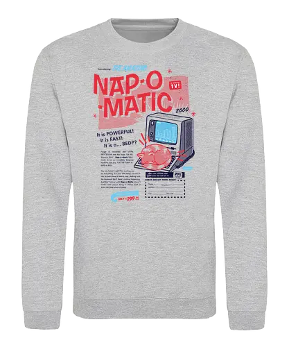 Nap-o-Matic - nap, nickerchen, chill, cat, katze, computer, keyboard, tastatur, schlafen - Sweatshirt