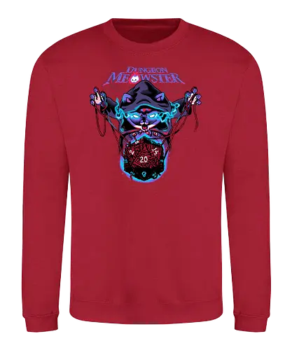Dungeon Meowster - dungeons, dragons, pen and paper, cat, katze, dice, würfel, w20, Pen and Paper - Sweatshirt