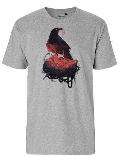 Calm like a Bomb - grenade, bombe, crow, rabe, Consolet - Fairtrade T-Shirt
