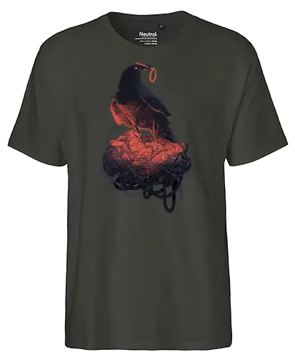 Calm like a Bomb - grenade, bombe, crow, rabe, Consolet - Fairtrade T-Shirt