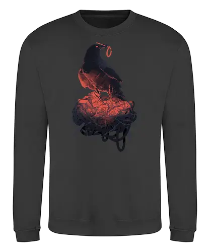 Calm like a Bomb - grenade, bombe, crow, rabe, Consolet - Sweatshirt
