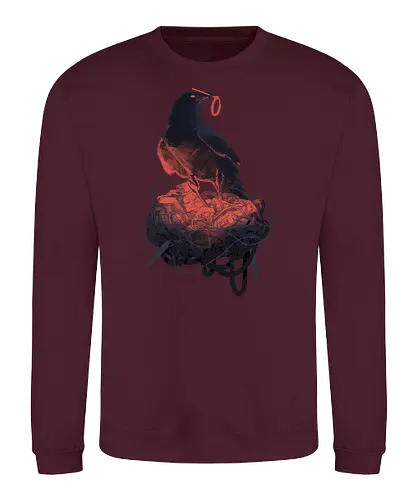 Calm like a Bomb - grenade, bombe, crow, rabe, Consolet - Sweatshirt