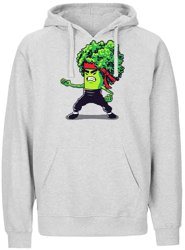 Brocco Lee - brokkoli, broccoli, ninja, fighter, kung fu, fighting, lee - Fairtrade Hoodie