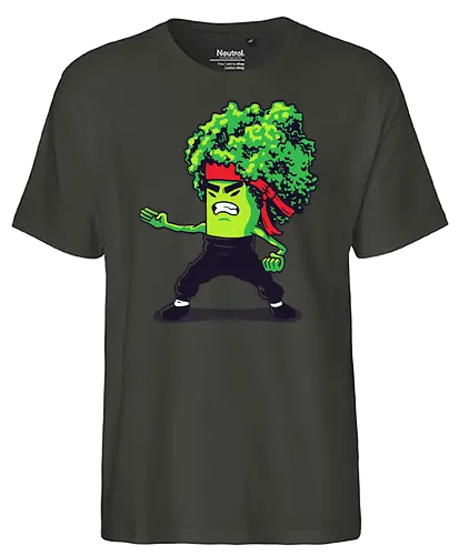 Brocco Lee - brokkoli, broccoli, ninja, fighter, kung fu, fighting, lee - Fairtrade T-Shirt