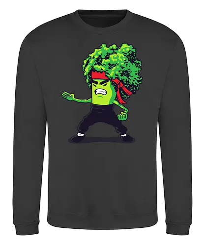 Brocco Lee - brokkoli, broccoli, ninja, fighter, kung fu, fighting, lee - Sweatshirt