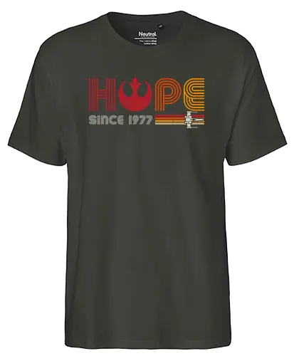 HOPE since 1977 - Hoffnung, space opera, retro, movie - Fairtrade T-Shirt