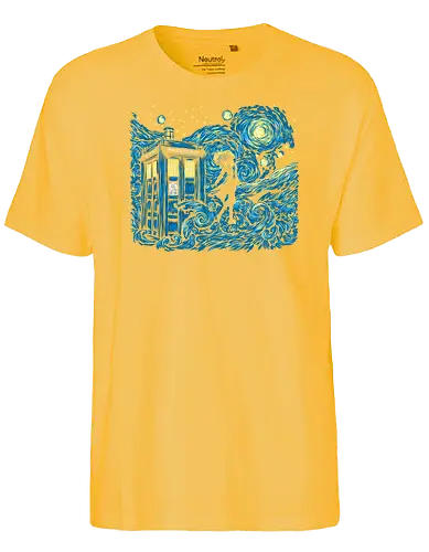 Dreams of Time and Space - starry night, stars, timetravel, doctor, who - Fairtrade T-Shirt