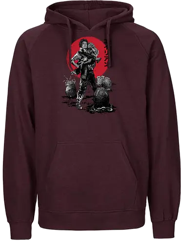 The rescue of Newt sumi e - alien, retro, movie - Fairtrade Hoodie