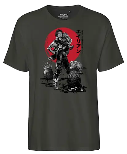 The rescue of Newt sumi e - alien, retro, movie - Fairtrade T-Shirt