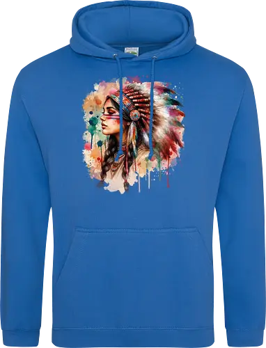 Native american woman watercolor - native, Native american - Standard Hoodie
