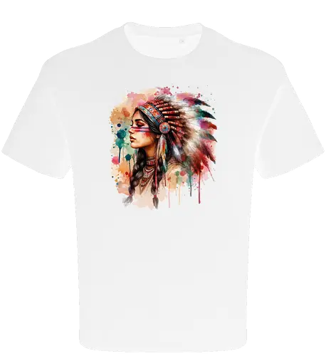Native american woman watercolor - native, Native american - Oversize T-Shirt