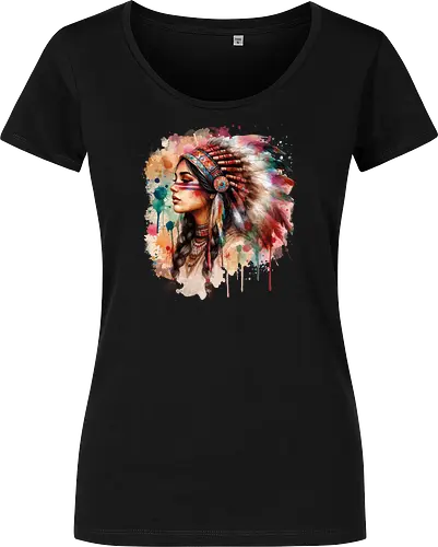 Native american woman watercolor - native, Native american - Women T-Shirt