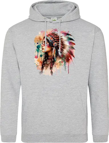 Native american woman watercolor - native, Native american - Standard Hoodie