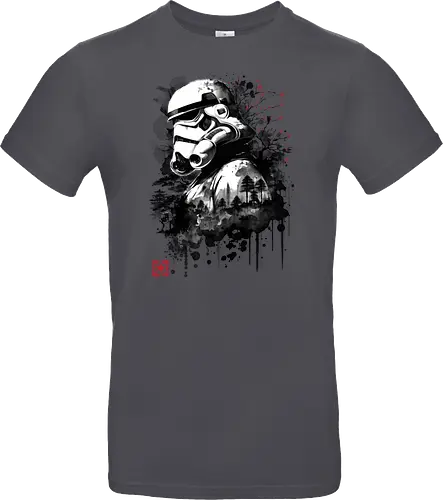 Trooper in the forest sumi e - space opera, scifi, space - Standard T-Shirt